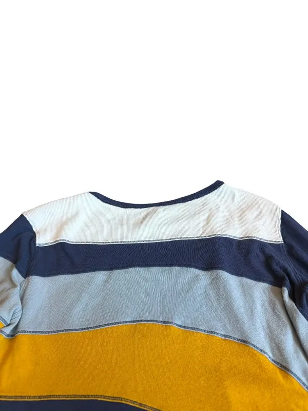 Free People Movement Navy Mustard Colorblock Long Top Shirt Swing Medium Women's - Image 10