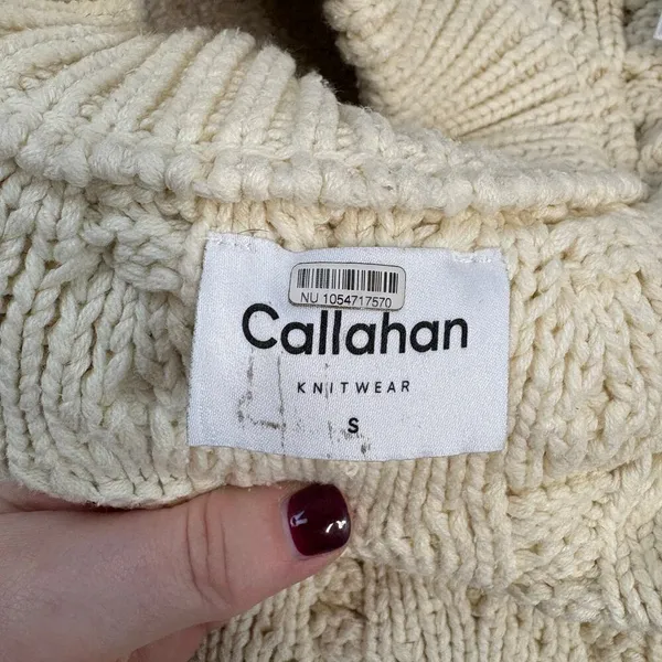 Anthropologie Callahan Viv Mock Neck Cable Knit Sweater Vest Size S - Image 5