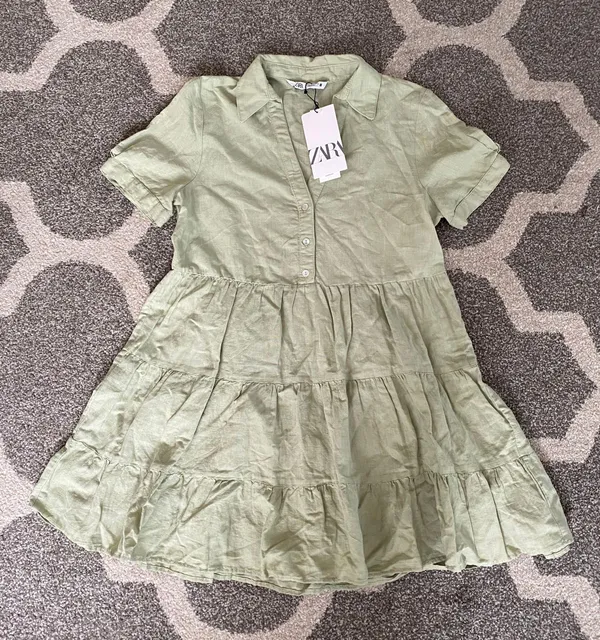 Zara Linen Blend Tiered Dress - Image 8