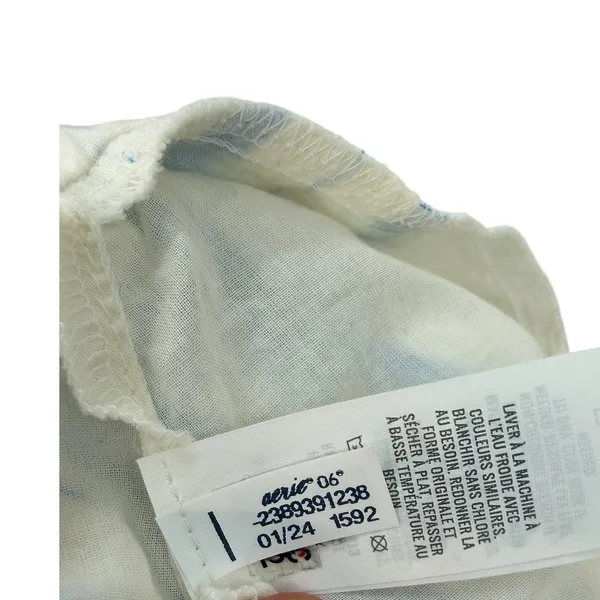 Aerie Love Of Linen Stripe Mini Dress Smocked Back Blue White NWT‎ XL - Image 16