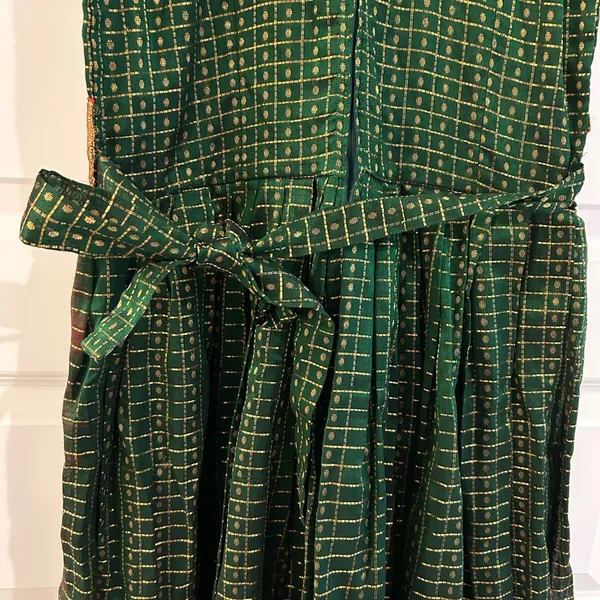 Indian Dress Partywear Green Gold Size S - Image 12