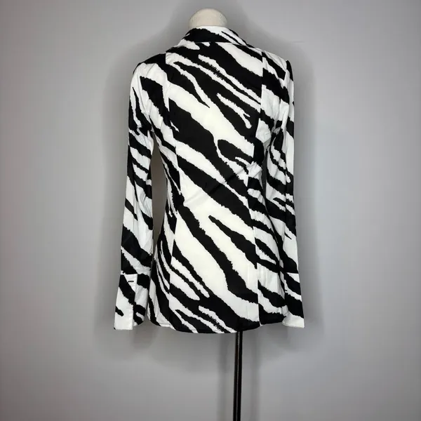 Pretty Little Thing- Black & White Zebra Stripe Button Down Top - Image 6