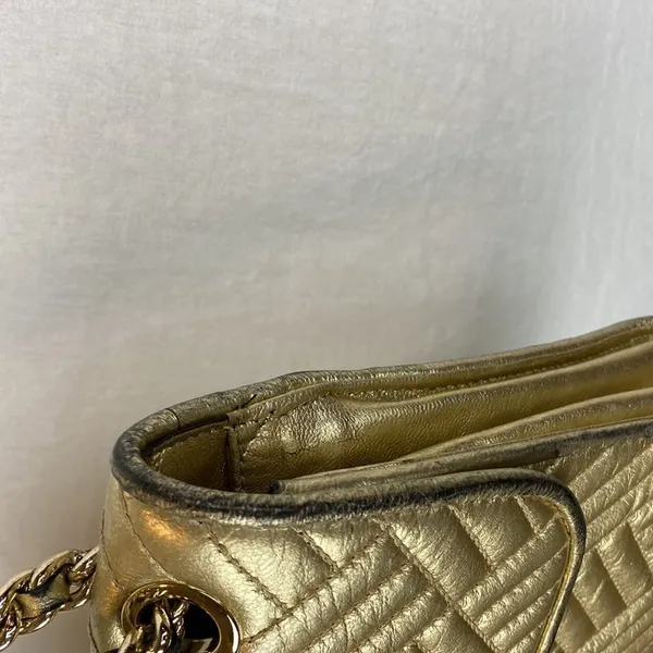 Rebecca Minkoff Gold Quilted Chain Shoulder Handbag - Image 8