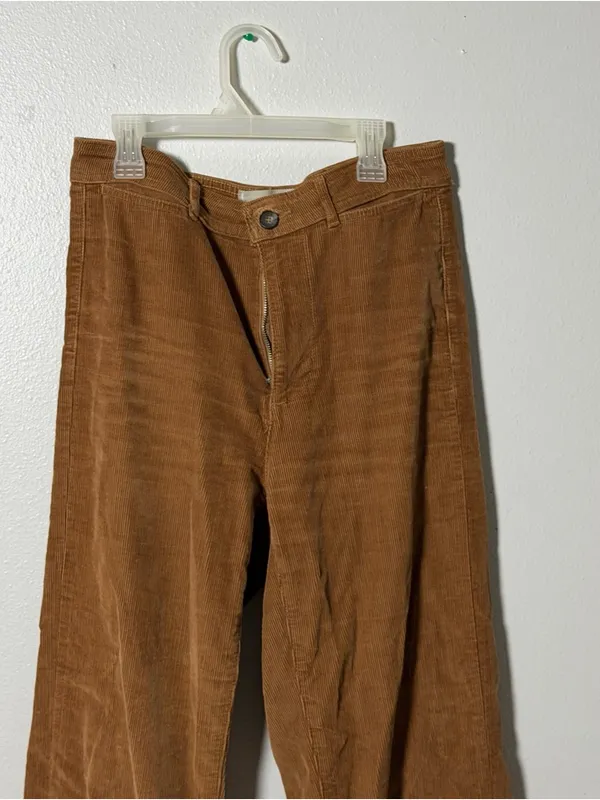 Everlane Women Brown Fall Corduroy Pants Classic Straight‎ Fit size 6 - Image 2