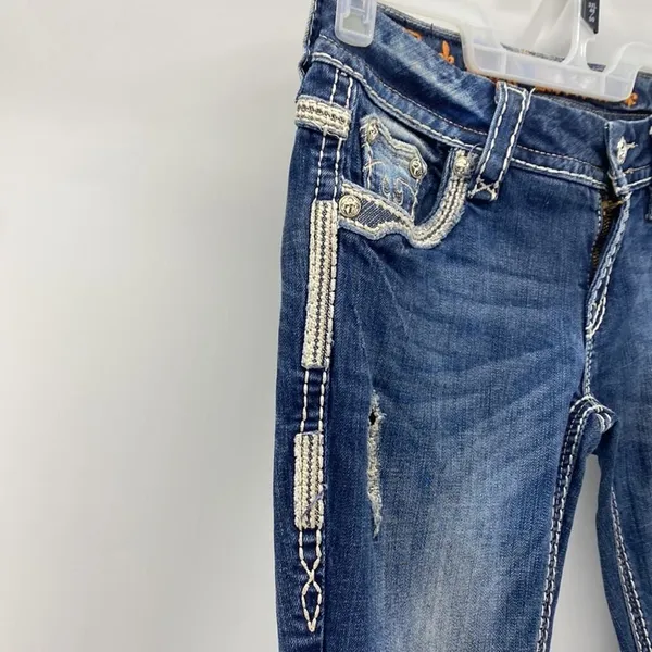 Rock Revival Natalie bootcut Lowrise modern cowgirl western Gypsy sz 27 - Image 5