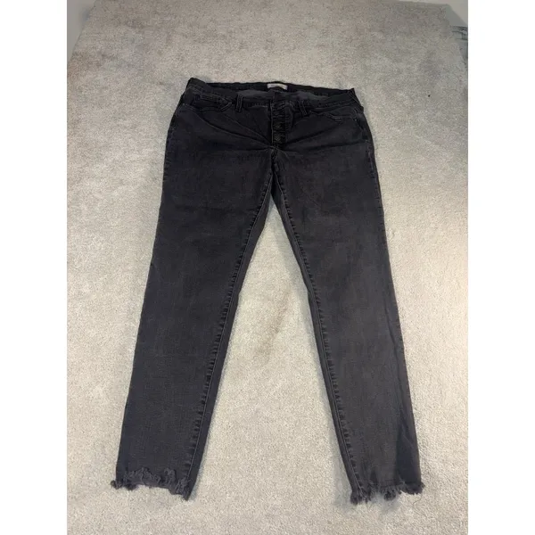madewell 9in high rise skinny 36 Tall Button‎ Fly Fray - Image 3