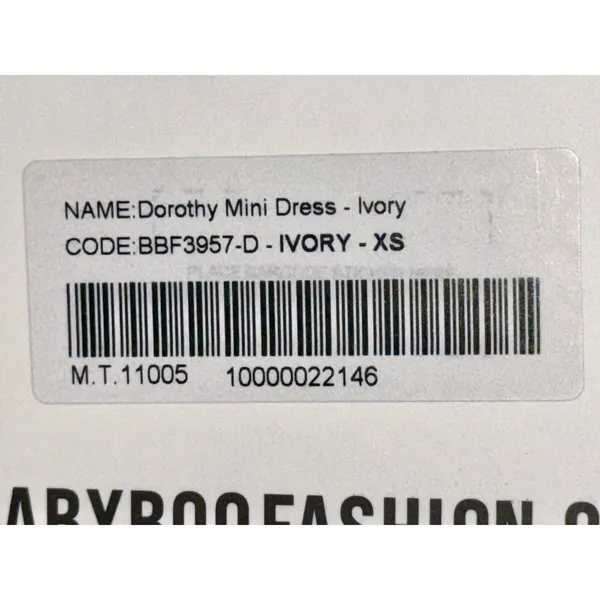 NWT Babyboo Dorothy Ivory Sequin Bow Square Neck Fit & Flare Mini Dress Size XS - Image 15