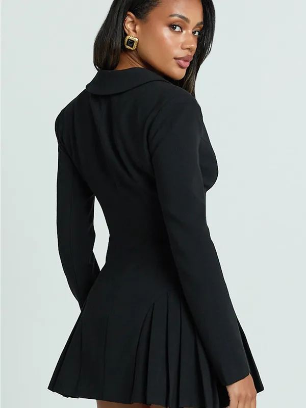 NWT Showpo Bea collared mini dress black 8 - Image 2