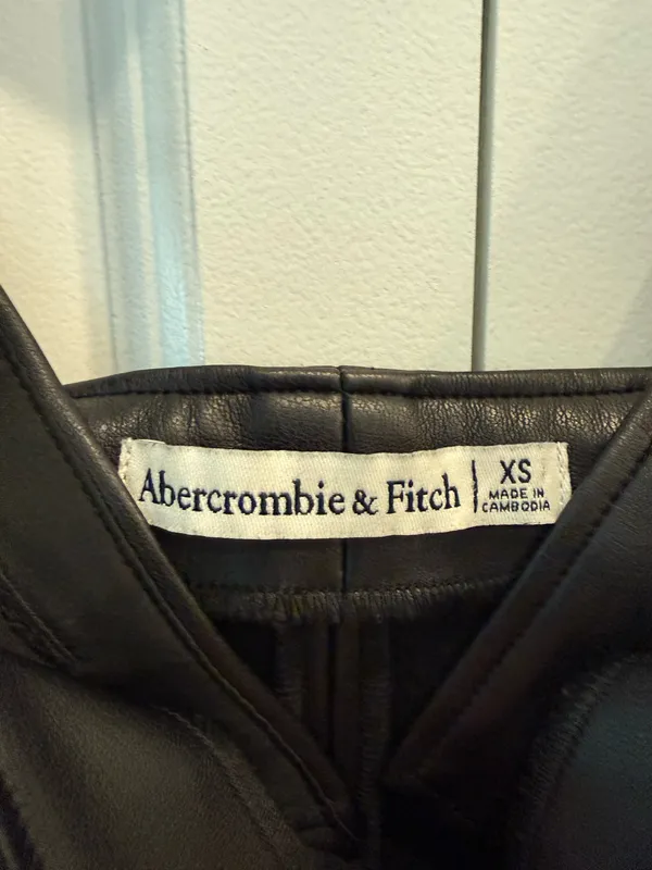 Abercrombie & Fitch Vegan Leather Shift Mini Dress - Image 5