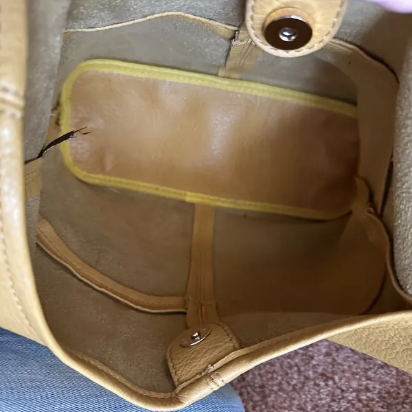 Montana West Mustard Yellow Leather Slouchy Hobo Bag Purse + Sm Bag Boho Western - Image 4
