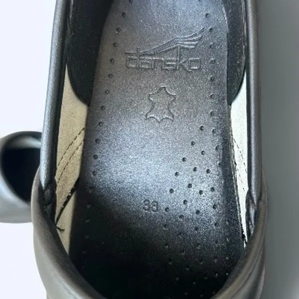 Dansko Professional Black Leather Clogs Womens EU 38 US 8 Comfort Shoes - Image 6