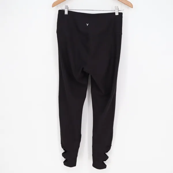 Old Navy Active PowerSoft High Rise Go Dry Leggings Black‎ Size L Stirrup Detail - Image 9