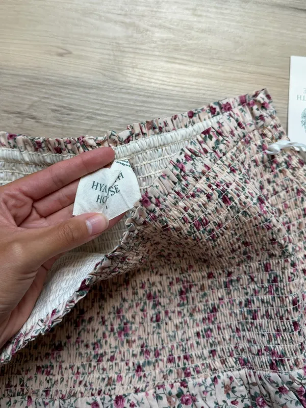 Tuckernuck‎ Hyacinth House Steff Mini Skirt Smocked Size Large Floral NWTs - Image 6
