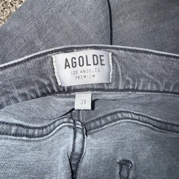 Agolde‎ Jeans Womens 31 Grey Excellent Distressed Slim Fit A018 F-786 - Image 2