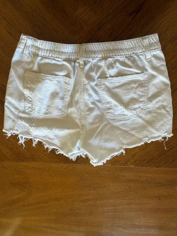 Aerie White Jean Shorts - Image 3