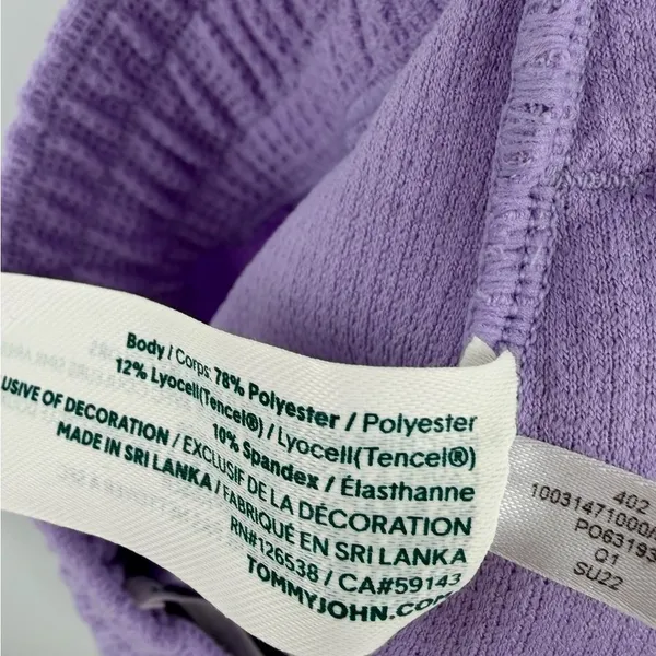 Tommy John women’s waffle knit lavender lounge short w/ pockets size S - Image 3
