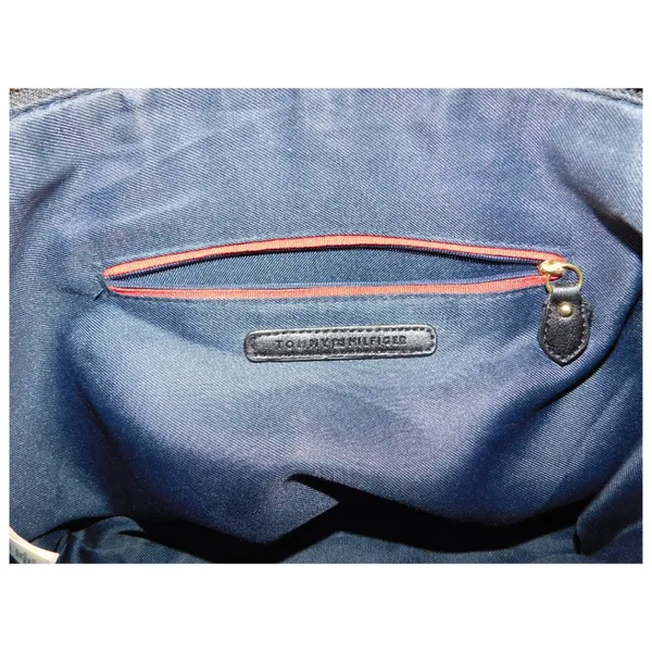 Tommy Hilfiger Monogram‎ Satchel Tote Bag – Brown/Black - Image 7