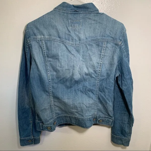 Levi's Womens Size Small Denim Jean Jacket Light Wash Stretch Cotton - Image 10
