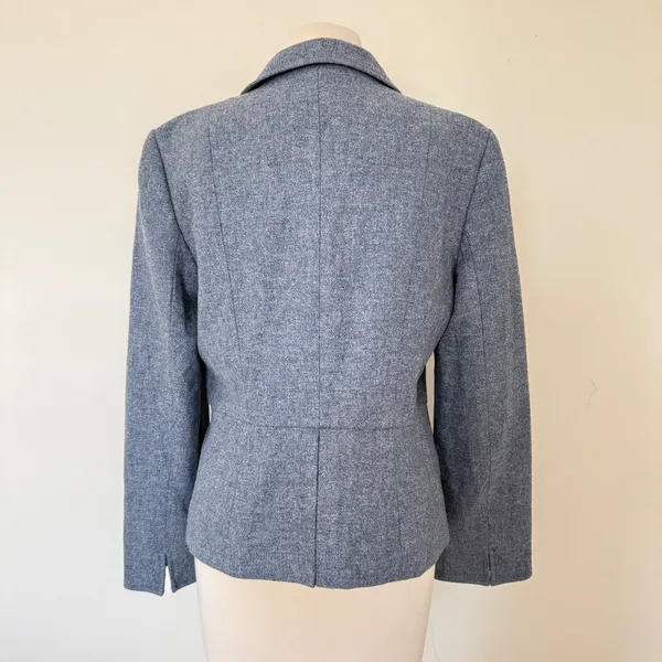 Talbots Blue Wool The Grace Fit Classic Ladies Jacket Coat Lined Office Siren 12 - Image 2