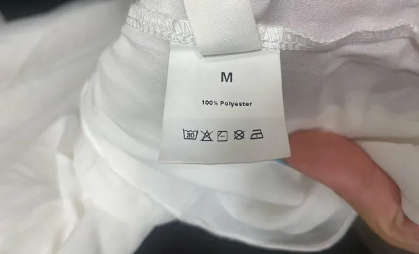 White Lyaner Dress Size M - Image 4
