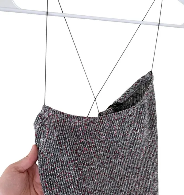 For Love & Lemons Constance Sparkle Slip Dress - Image 6