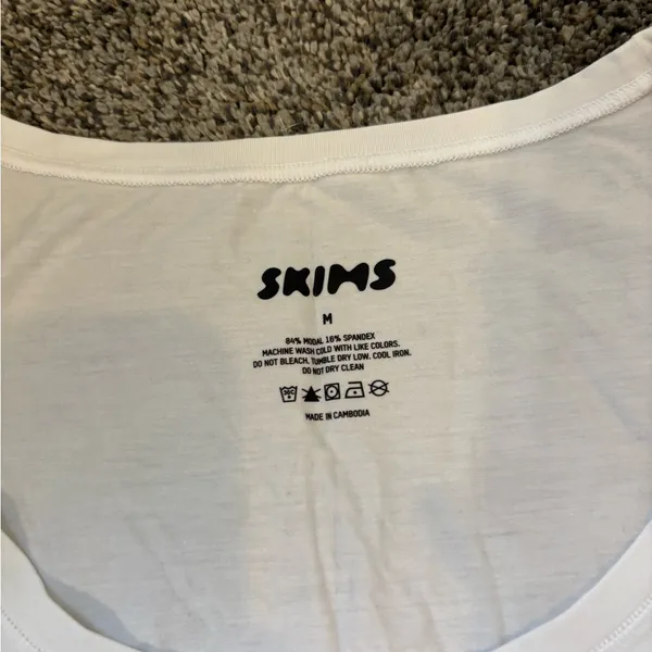 Skims White Tank Top - Image 2