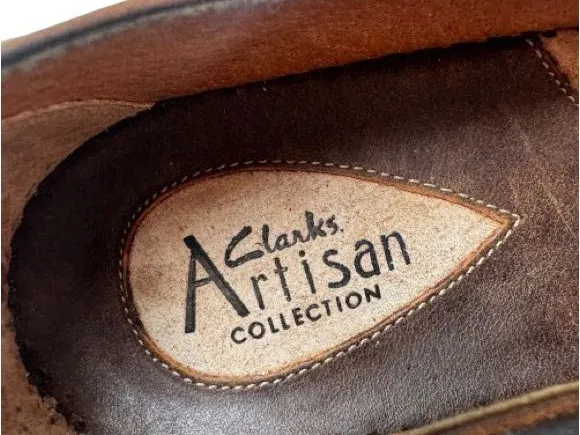 Clark’s Artisan Collection Brown Leather Mary Jane Wedge Classic Comfort - Image 7