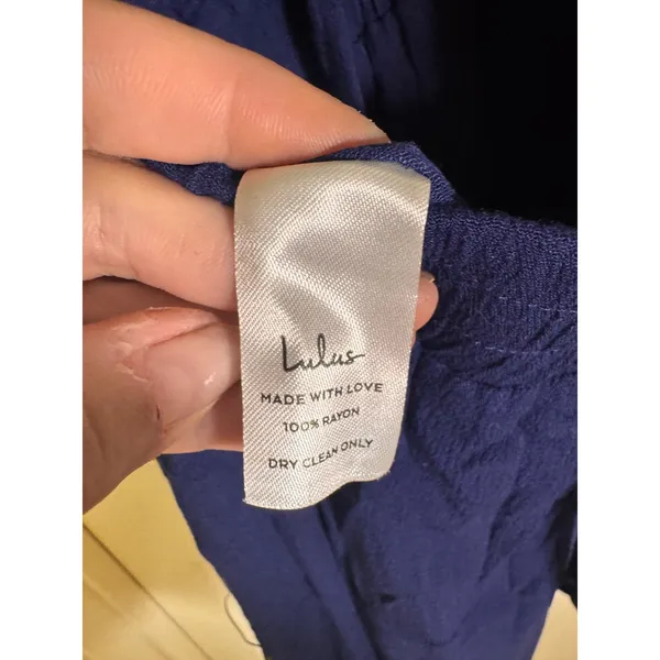 Lulus Milos Navy Blue Convertible Halter Romper M NWT - Image 9