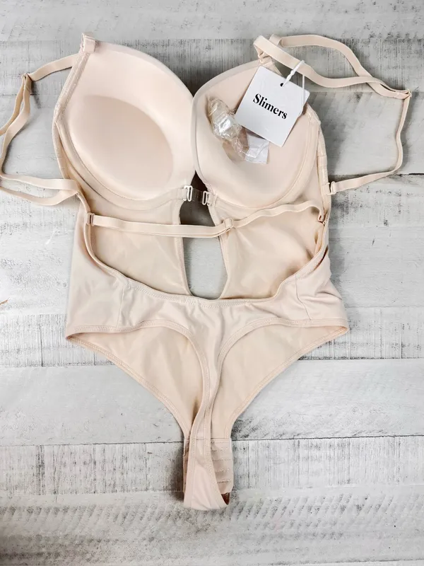 Slimers Plunge Backless Shapewear for Women: Low Back Tummy Control Shaper - Image 4