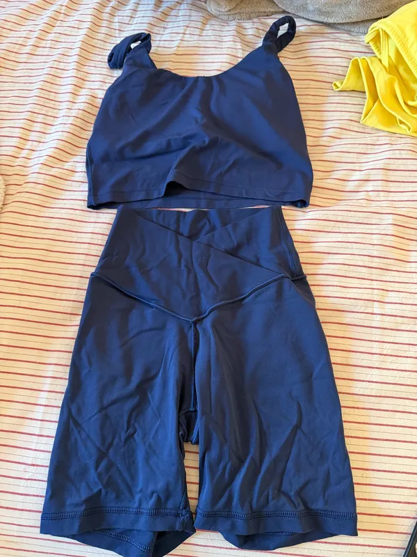 OFFLINE By Aerie Real Me Crossover 5" Bike Short + OFFLINE By Aerie Real Me Low Key Tank Top - Image 5