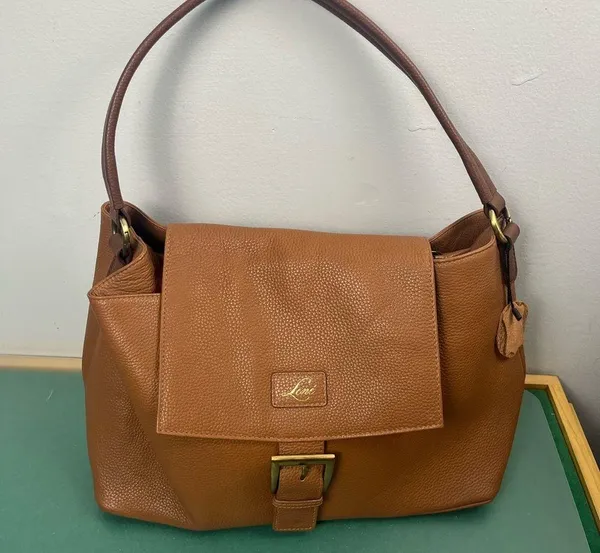 LENE Large Brown Leather and suede Hobo Bag/Shoulder Bag - Image 7