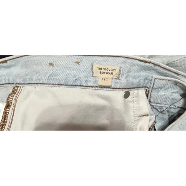Madewell Slouchy‎ Boy Jean 28 Tall Light Wash Distressed Ripped Relaxed Denim - Image 6