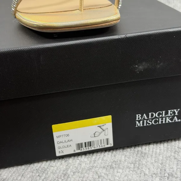 Badgley Mischka Size-8.5M Dalilah Ankle Strap High Heel Sandals Pale Gold $245 - Image 12
