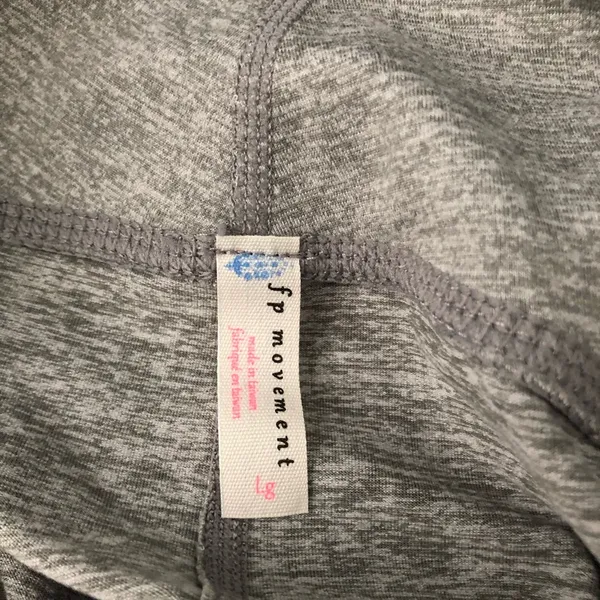 Free People FP Movement Gray High Waist Cut Out Crop Leggings NEW - Image 5
