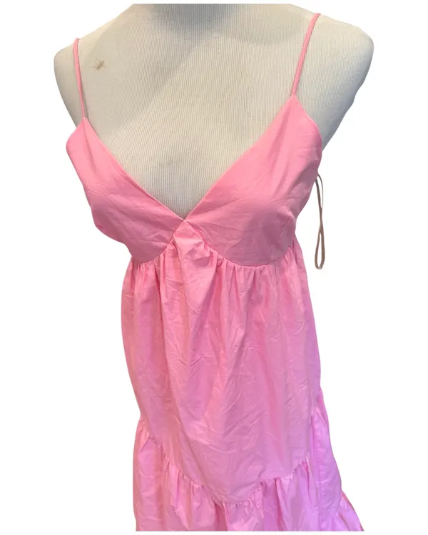 NWT Cloud Ten Pink Maxi Dress Tiered Strappy Back Summer S - Image 3