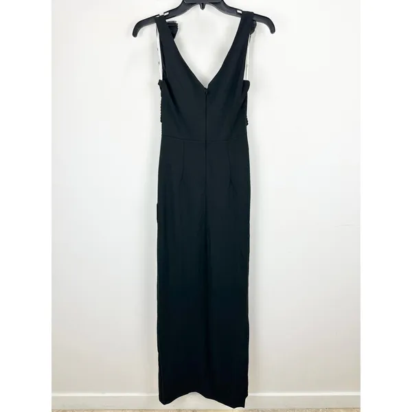 Lulus Impressive Impact Black 3D Floral Pleated Sleeveless Maxi Dress XS NWT - Image 9