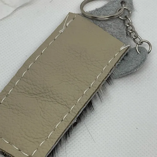 Cowhide chapstick holder. Attach to purse or backpack to keep it handy! - Image 5