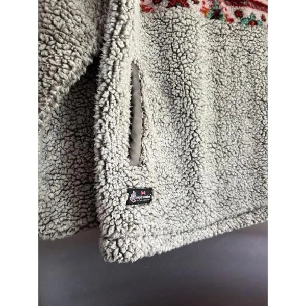 Simply Southern Women's Fleece Sherpa 1/4 Zip‎ Pullover L - Image 3