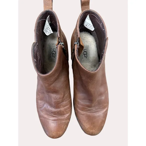 UGG Australia women’s leather brown boots size 8 SKU 6171 - Image 8