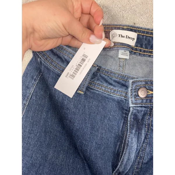 the drop kori jeans wide leg nwt‎ raw hem fray 26 - Image 4