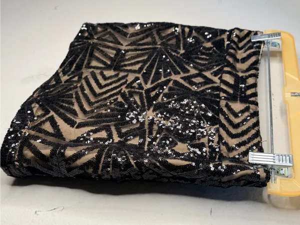 Black Sequin Mini Skirt - Image 2