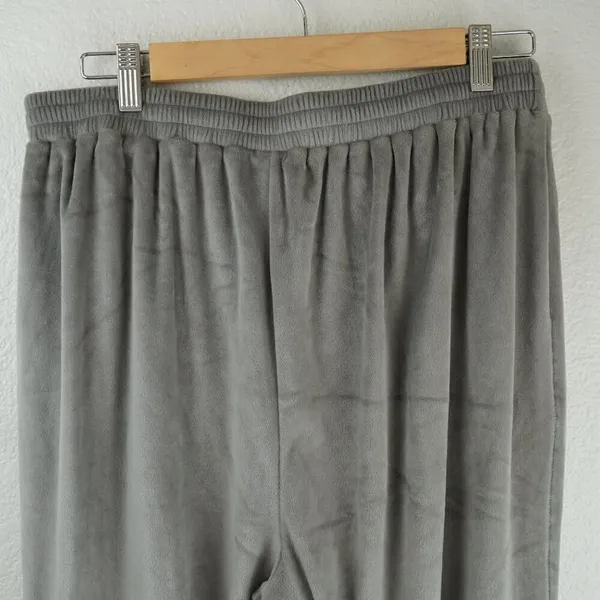 Skims Velour Jogger Pants Womens‎ Large Gray Stretch Cozy Minimalist Lounge - Image 9