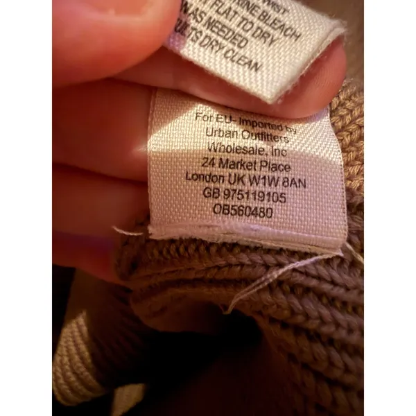 Free People Allure‎ Sweater Small Brown Oversized Deep V Neck Ribbed Knit Boho - Image 8