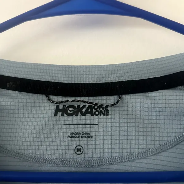 Hoka One 3/4 Sleeve Athletic Running Blue Top Size M - Image 2