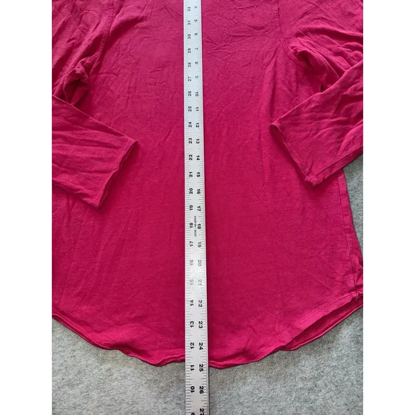 Free People We The Free Long Sleeve V Neck‎ Top Pink Size Medium - Image 7