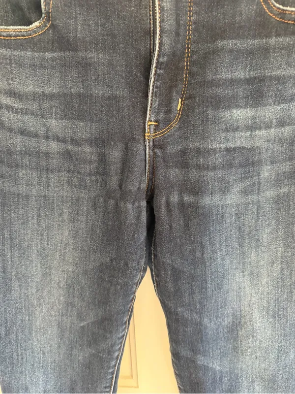 American Eagle Hi-Rise Jegging Dark Wash Stretch Skinny Jeans 12 Long - Image 3