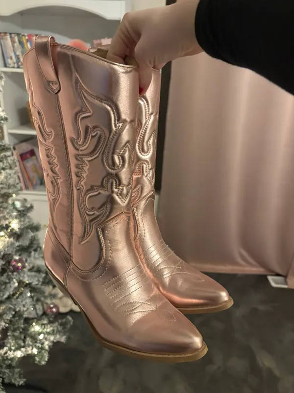 Cowgirl Boots Pink Size 9 - Image 2