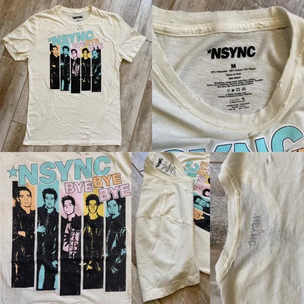 NSYNC POP White Tee Size M Size M - Image 4