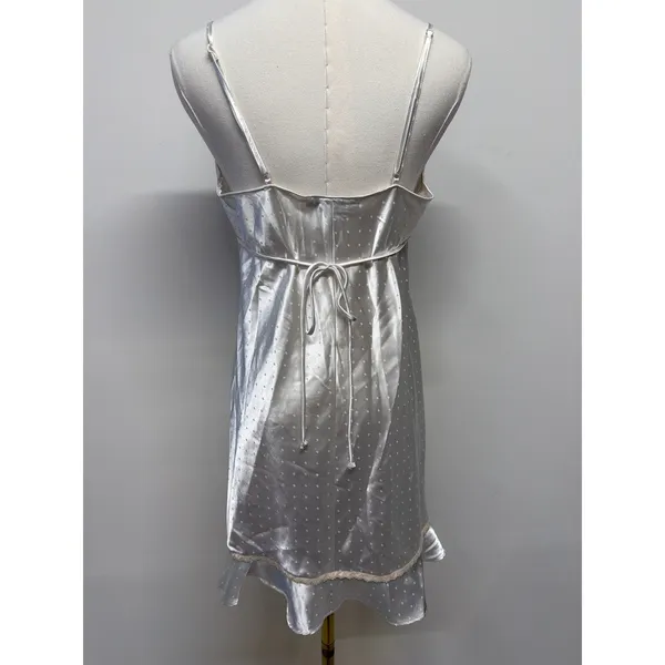 Linea Donatella‎ Ivory Satin Lace Chemise Robe Set Bridal Honeymoon Lingerie M - Image 4