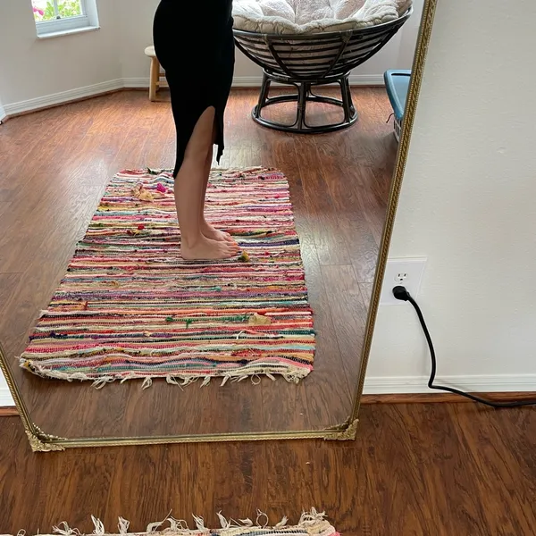 Cotton on ribbed black midi skirt - Image 4